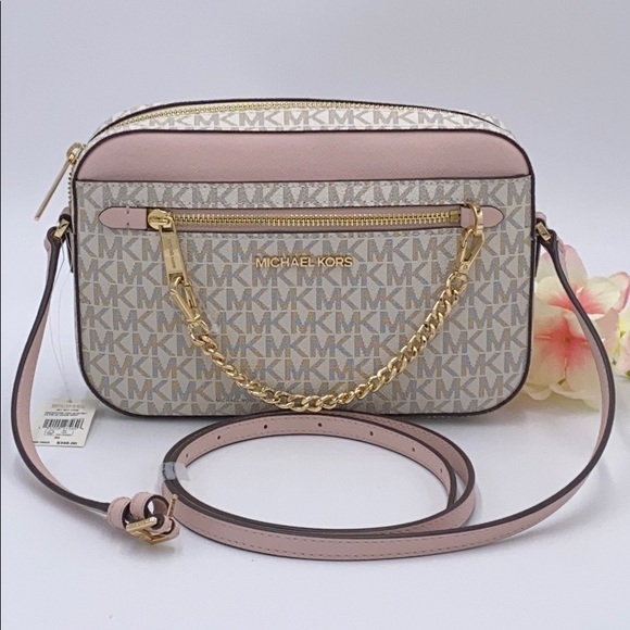 MICHAEL KORS LG EW ZP CHAIN XBODY POWDER BLUSH MLT - Picture 4 of 16